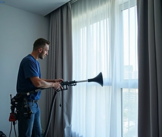 Professional curtain stain removal process equipment Matty Curtain Cleaning catherine-field-nsw